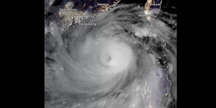 চীনের দিকে আগাচ্ছে সুপার টাইফুন ‘ইয়াগি’