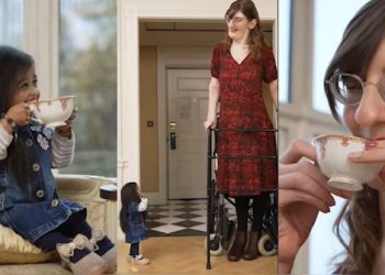 একসঙ্গে চা খেলেন বিশ্বের সবচেয়ে লম্বা আর খাটো নারী