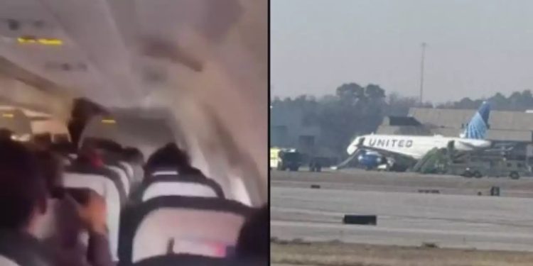 উড্ডয়নের সময় মার্কিন বিমানে আগুন, যাত্রীদের আর্তনাদ