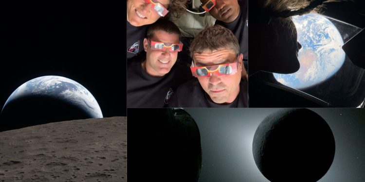 মহাকাশে পৃথিবী দেখতে অন্ধকারে ঝুলে থাকা লাইফবোট: আর্টেমিস-২ নভোচারীরা