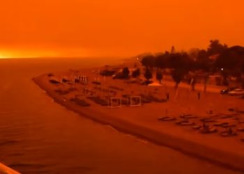 ভূমধ্যসাগরজুড়ে সাহারা মরুভূমির লাল ধূলিঝড়