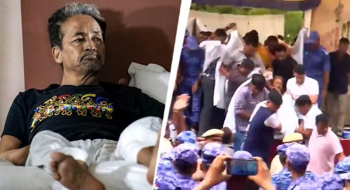 সাদা পোশাকে আচমকা সোনম ওয়াংচুককে নিয়ে গেল দিল্লি পুলিশ