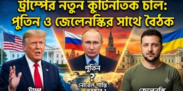 ট্রাম্পের নতুন কূটনৈতিক চাল: পুতিন ও জেলেনস্কির সাথে বৈঠক