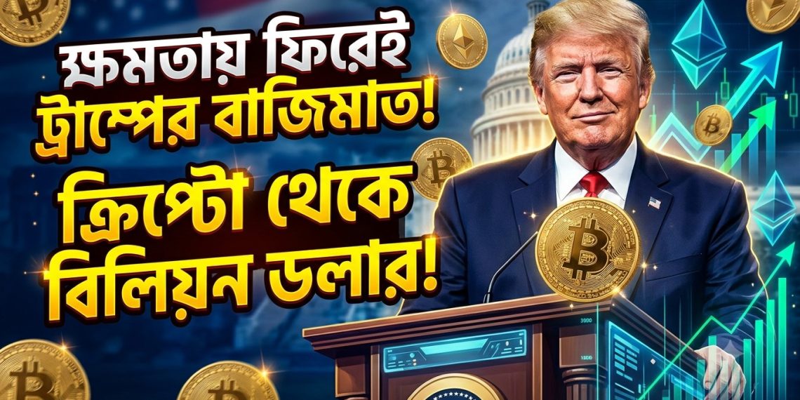 ক্ষমতায় ফিরেই ট্রাম্পের বাজিমাত: ক্রিপ্টো থেকে বিলিয়ন ডলার!