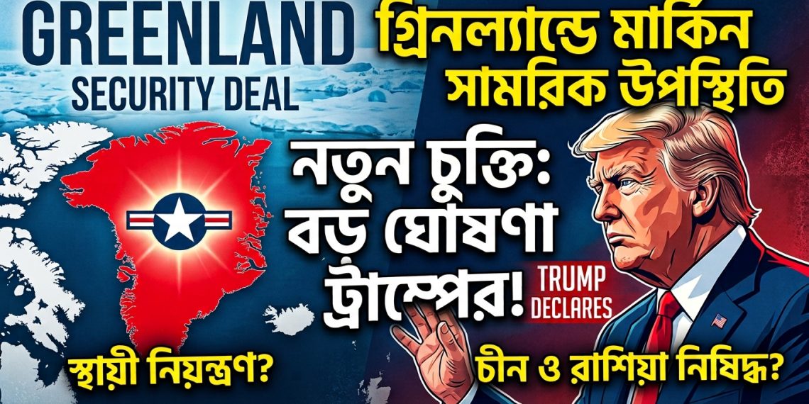 গ্রিনল্যান্ডে মার্কিন সামরিক উপস্থিতির নতুন চুক্তি: স্থায়ী নিরাপত্তা নিয়ন্ত্রণের দাবি ট্রাম্পের, নেটো বহির্ভূত দেশ নিষিদ্ধ